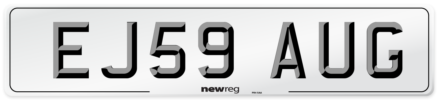 EJ59 AUG Number Plate from New Reg